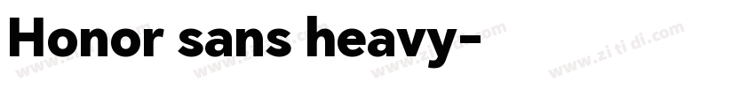 Honor sans heavy字体转换
